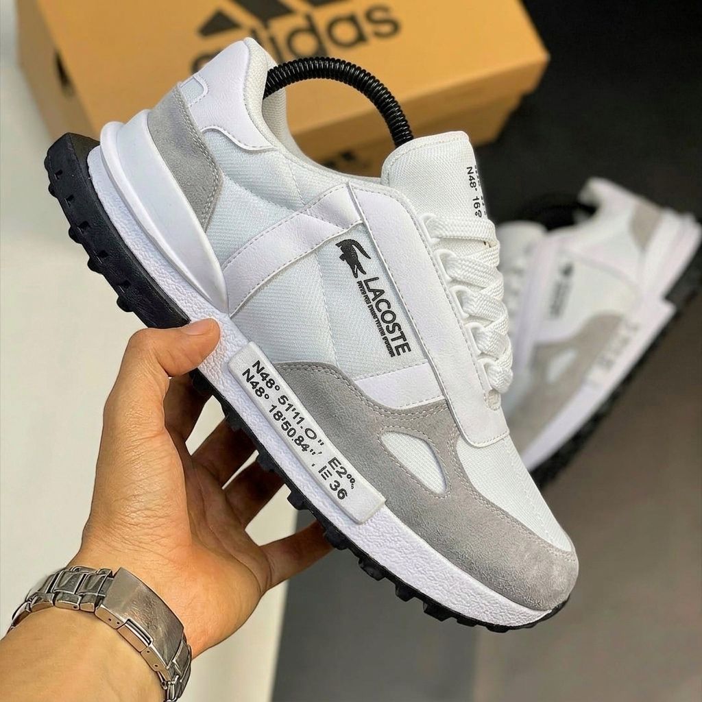 LACOSTE ELITE  color BLANCO NEGRO