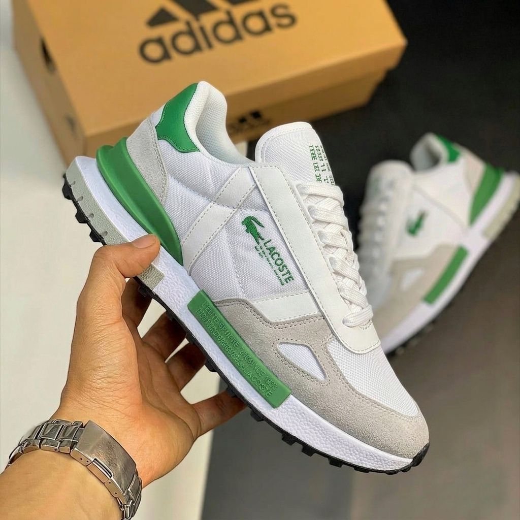 LACOSTE ELITE  color BLANCO VERDE