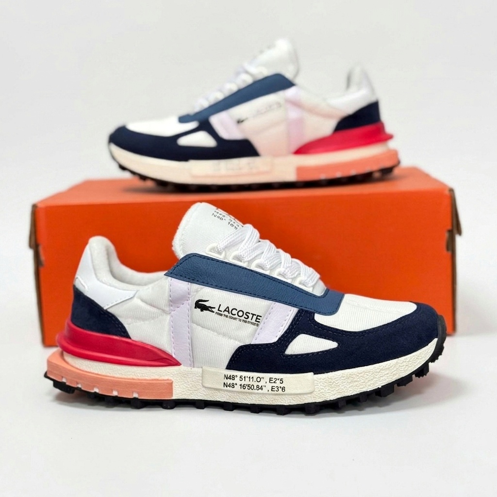 LACOSTE ELITE  color BLANCO AZUL