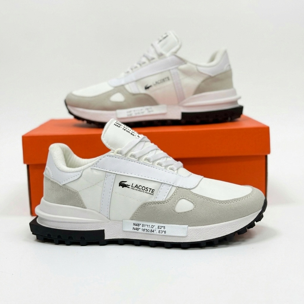 LACOSTE ELITE  color BLANCO NEGRO