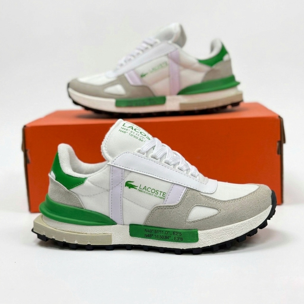 LACOSTE ELITE  color BLANCO VERDE