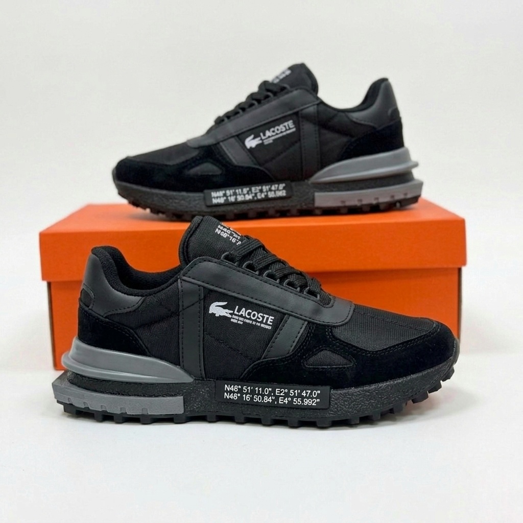 LACOSTE ELITE  color NEGRO GRIS